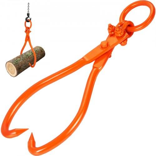 VEVOR Holzrückezange, 45,72 cm, 2-Klauen-Holzhebezange, strapazierfähig, 350,17 kg