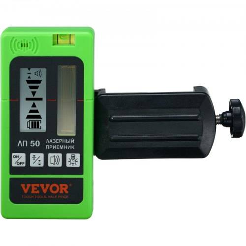 VEVOR Professional Laserempfänger 60m Reichweite Laserdetektor für Puls-Kreuzlinienlaser ±1,5mm Nivellierbereich 1,5-V-Batterien 20 Stunden Betrieb