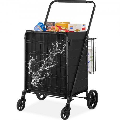 VEVOR Einkaufstrolley Einkaufswagen Klappbar 150,5 kg Belastbar, Einkaufsroller Handwagen Multifunktional 600D-Oxford-Gewebe, Shoppingtrolley