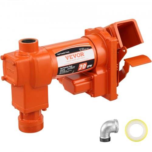 VEVOR Kraftstoff-Transferpumpe, 12 V, 75,7 L/min, 1/4 PS, Absaugpumpe mit hohem Durchfluss & Kraftstoff-Sammelkasten-Design für Benzin, Diesel