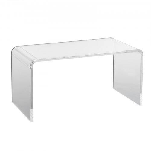 VEVOR Beistelltisch 813 x 401 x 414 mm, U-förmiger Acryltisch Beistelltisch, Transparenter Couchtisch für Getränke, Essen, Snacks, Verwendet im Woh