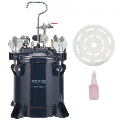 VEVOR Druckbehälter Farbbehälter Sprühfarbe Drucktopf 10 L Drucktank, 70 psi Lackierpistole Farbbehälter Φ 24 _ 25 cm Spray Paint Pressure Pot Ta