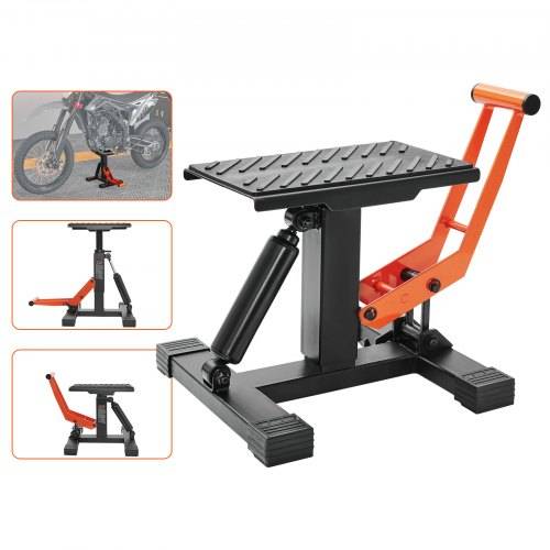 VEVOR Motorradheber Motorradhebebühne 200 kg, Montageständer Montagebock Heber Montagelift 255-460 mm Einstellbare Höhe, 0_120 mm Bühne Stahl Repa