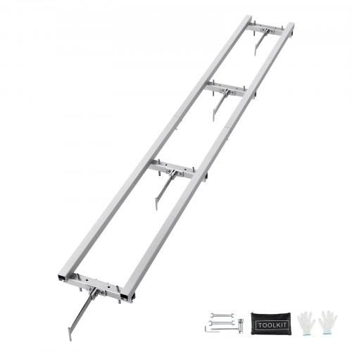 VEVOR 274 cm Führungssystem für Tragbares Sägewerk Kettensägenmühle Kettensägewerk Führungsschiene aus Aluminium- und Eisenmaterialien kompatib