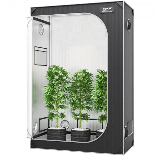 VEVOR Growzelt 122 x 61 x 183 cm Indoor-Growzelt Hydrokultur-Fenstertürablage