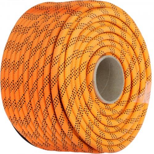 VEVOR 16 mm doppelt geflochtenes Polyesterseil, 61 m Nylon-Zugseil, 4 Tonnen Hochkraft-Polyester-Lastsegelseil für Baumpfleger, Gartenarbeit, Marine