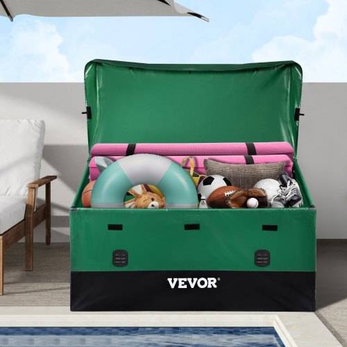 VEVOR 660L Auflagenbox Au_enbereich 155x63x75cm Gartenbox aus PE-Plane auf industriellem Niveau Wasserdicht Luftdurchlässig Aufbewahrungsbox Truhe