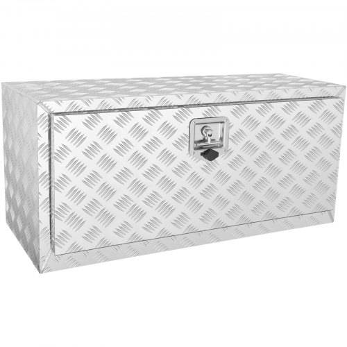VEVOR Truckbox Werkzeugbox Anhängerbox Werkzeugkasten 914x430x460mm Pickup-Aufbewahrungsbox, Aluminium-Diamantplatten-Werkzeugkasten mit Schloss