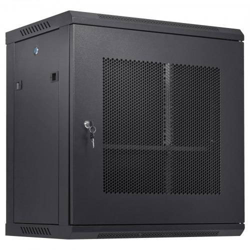 VEVOR 12U Netzwerk-Serverschrank zur Wandmontage, 15,5'' tief, Server-Rack-Schrankgehäuse, max. 200 lbs. Bodenmontierte Ladekapazität, mit abschlie_