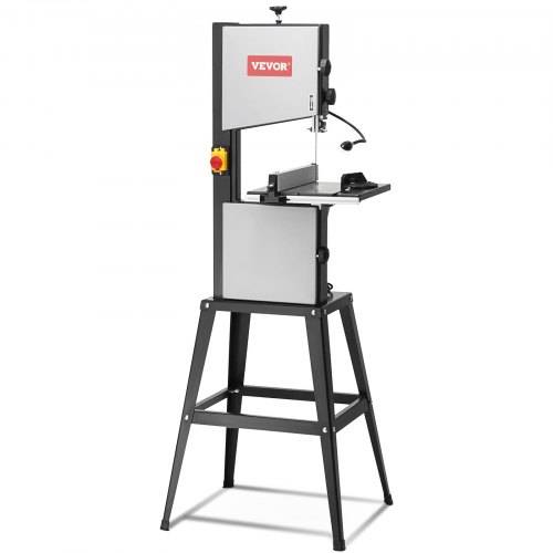 VEVOR Bandsäge mit Ständer, 9,65 Zoll, 506 U/min / 920 U/min, Tischbandsäge mit zwei Geschwindigkeiten, 370 W, 1/2 PS-Motor, 6 Zoll Schnitthöhe,