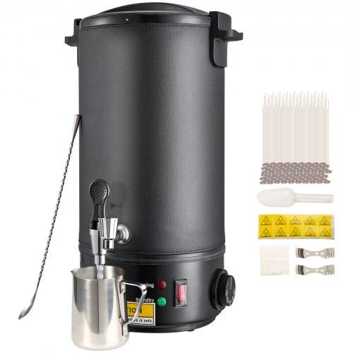VEVOR Kerzenherstellung Kit Kommerzieller Elektrischer Wachsschmelzer 10 L, 1100 W Wachsschmelzgerät Kerzenherstellungsmaschine, DIY Kerzen Selber