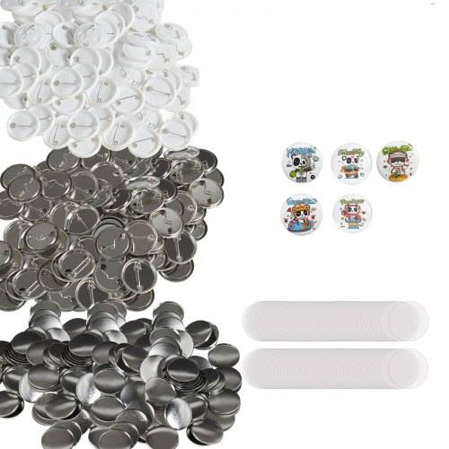VEVOR Buttonmaschine Knopfmachermaschine Zubehör Badge Punch Press 32 mm, DIY Badge Press Machine Ersatzteile 500 Stk. Abzeichenpressmaschine
