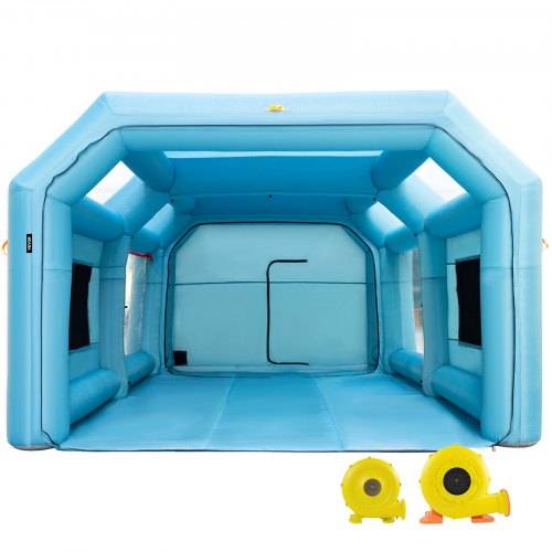 VEVOR Aufblasbare Spritzkabine Autolackierzelt 8,5x4,6x3 m Filtersystem 2 Gebläse