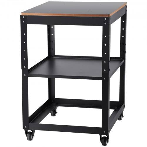 VEVOR Maschinenständer Dickenhobel 70,3_60,3_90cm Untergestell Dickenhobelmaschine Stahl & MDF Max. Belastbarkeit 45kg Maschinentisch höhenverstellb