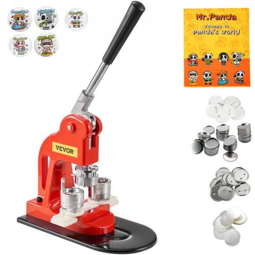 VEVOR Button Maker Maschine, 25 mm (1 Zoll) Badge Punch Press Kit, Kinder DIY Geschenke Pin Maker, Button Herstellung Zubehör mit 500 Stk. Button