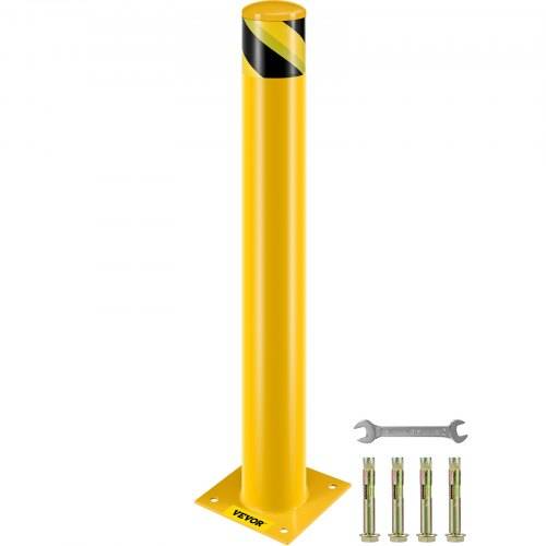 VEVOR 91,4 cm Parkplatz-Sicherheitspoller Parkschrankenpfosten, 20 x 20 cm Parkbarriere Parkpfosten, Parkpfosten Verkehrsstra_enröhre Stange