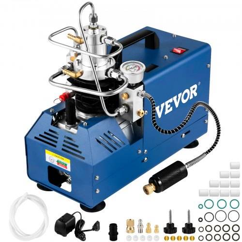 VEVOR Elektrische Hochdruck Luftkompressor 1800W PCP Hochdruck Kompressor 300BAR PCP Inflator 1L/8min Füllzeit Kompressor 40-50L/min Manuelle