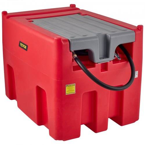 VEVOR Tragbarer Dieseltank 439,11 L Mobile Tankanlage Rot Mobile Dieseltankstelle 140 W Tankstation Dieseltank 2600 U/min Transporttank 12 V