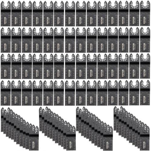 VEVOR 100x Multitool Sägeblätter Oszillierendes Zubehör Set HCS+Edelstahl Multitool Segmentsägeblatt 1-3/8 Zoll Multifunktionswerkzeug Zubehör Se