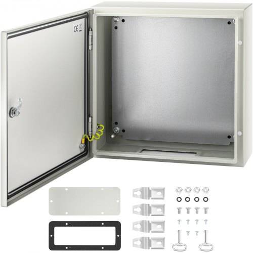 VEVOR Schaltschrank NEMA-Industriegehäuse, 50 x 50 x 15 cm NEMA 4X-Stahl-Verteilerschrank, IP66 wasser- und staubdicht, elektrischer Anschlusskasten