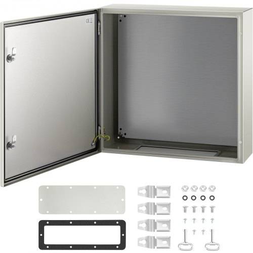 VEVOR Schaltschrank Kohlenstoffstahl Verteilerschrank Industriegehäuse 60x60x20cm Schaltkasten IP66 & NEMA Wasserdicht Anschlussdose Stromkasten