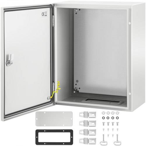 VEVOR Schaltschrank NEMA-Industriegehäuse, 50 x 40 x 25 cm NEMA 4X-Stahl-Verteilerschrank, IP66 wasser- und staubdicht, elektrischer Anschlusskasten