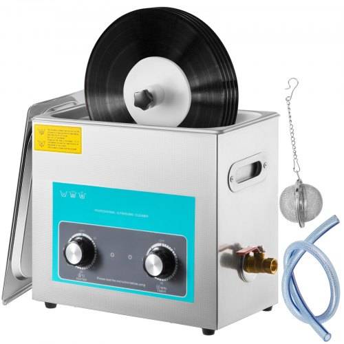 VEVOR 6 L digitaler Ultraschall Schallplatten Reinigungsgerät Edelstahl, 33 x 18 x 28,5 cm Ultraschallreinigungsgerät Ultraschallreiniger Ultraschal