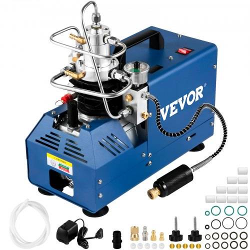 VEVOR Elektrische Hochdruck Luftkompressor 1800W PCP Hochdruck Kompressor Pumpe 4500PSI PCP Inflator 3-6,8L Tankkapazität Kompressor 2800U/min