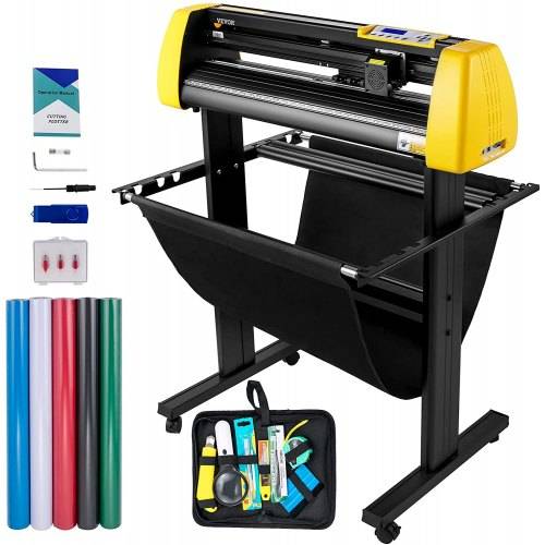 VEVOR Vinyl-Schneidemaschine, 870 mm Max Papierzufuhr Schneideplotter, automatische Kamera Kontur Schneiden LCD-Bildschirm Drucker mit Stand