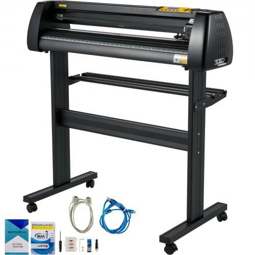VEVOR Vinyl-Schneidemaschine, 720 mm Papierzufuhr-Schneideplotter-Paket, Vinyldrucker mit einstellbarer Kraft und Geschwindigkeit, LCD-Display