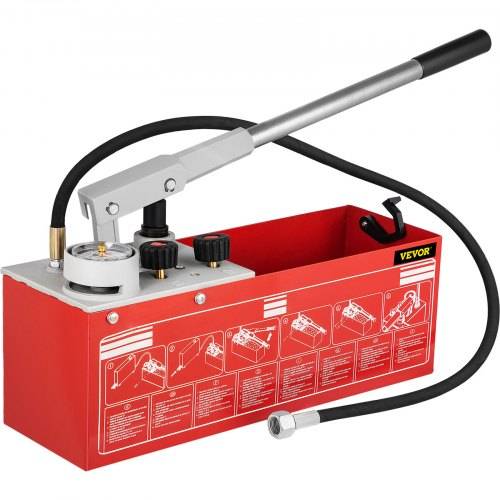 VEVOR Prüfpumpe Abdrückpumpe Druckprüfpumpe Füllpumpe Befüllpumpe Druckprobepumpe Hydrostatische Testpumpe Hydraulikdruckprüfpumpe 60 bar / 860