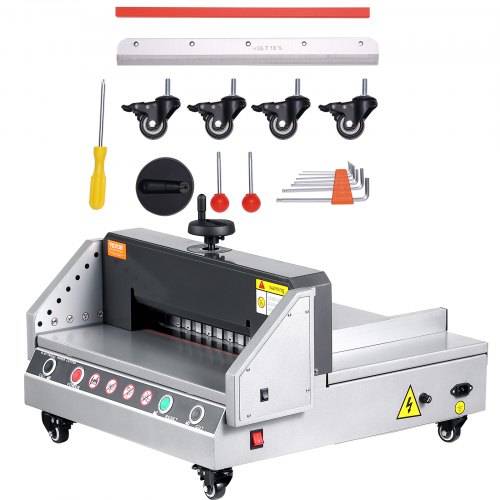 VEVOR elektrischer Papierschneider (330,2 mm Schnittbreite / 4 cm Schnittstärke), Desktop-Papierschneidemaschine mit Tastensteuerung