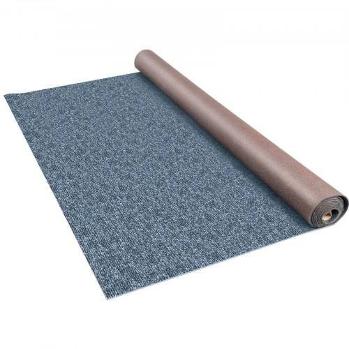 VEVOR 1,8 x 4 m Teppich Terrassen Grau Teppiche Polyesterfaser und TPR Teppiche Rutschfest und Wasserdicht, für Terrassen, Decks, Eingangsbereiche