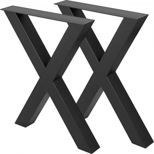 VEVOR Tischbeine Tischgestell Metall 213,36 x 789,94 mm Edelstahl Tischkufen Schwarz einfache Montage Tischbeine Metall schwarz