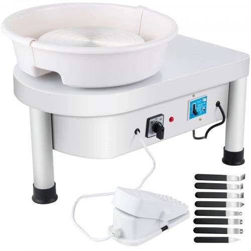VEVOR Ceramic Wheel Machine 280W Electric Pottery 25cm Keramik Radmaschine 220V Radmaschine DIY verstellbare Fü_e mit Sculpting Set Elektrische Töpf