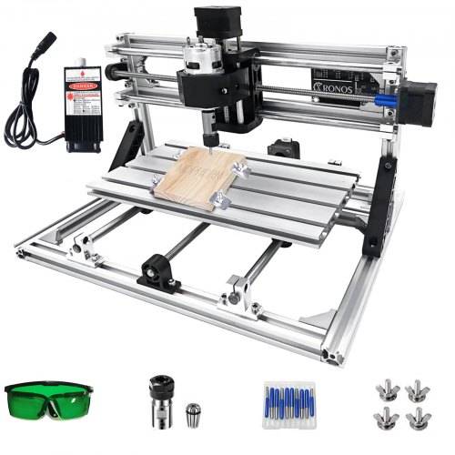 VEVOR 3018 DIY Mini CNC Maschine Graviermaschine 500 mW Lasergravur Maschine 500 mW DIY CNC-Maschinen-Kit 3018 mit 500 mW Grbl Steuerung
