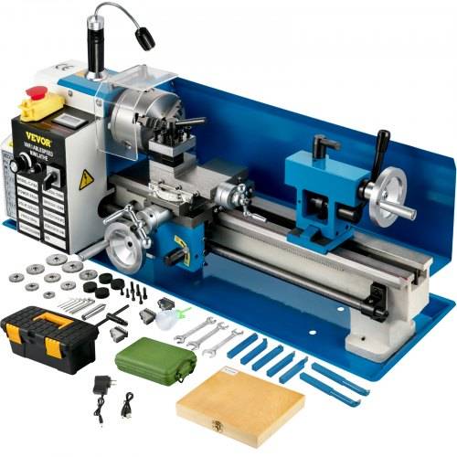 VEVOR Mini Drehmaschine 550 W, Metall Mini Drehmaschine Max. 2500 U / Min, Metallbank Drehmaschine, Metall Mini Drehmaschine, Tischdrehmaschine