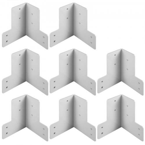 VEVOR Eckwinkel 8 Stk. Grundfarbe, Winkelverbinder 25,4 x 17,8 x 10 cm, Verzinkter Stahl Winkel, Möbel Winkel Verbinder, Schwerlast Winkelverbinder