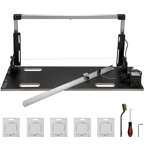 VEVOR Styroporschneider, 200W Schaumschneider aus Aluminiumlegierung, 360_ Styrocutter mit Nickel-Chrom-Legierung, 38V Ausgangsspannung