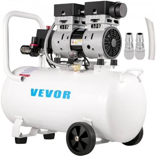 VEVOR Flüsterkompressor 50 L, Leise _lfrei Kompressor 750 W, _lfrei Luftkompressor 65 dB, Druckluftkompressor 230 V, Silent Druckluft Kessel 170 L