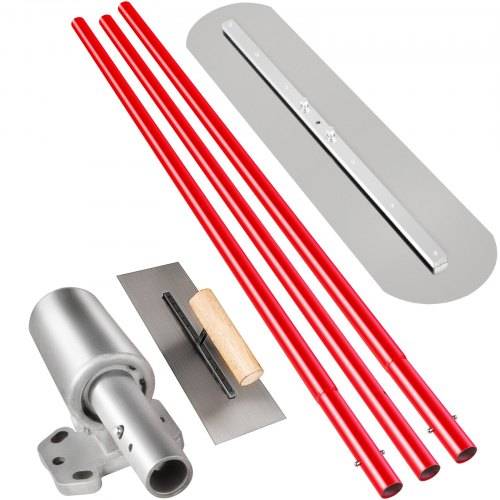 VEVOR Bull Float Concrete Float 900x200 mm, Komplette Betonwerkzeug Kelle Satz Grifflänge 3 x1.8 m, Glättekelle Stahl Boden Einstellbar Bauhilfe