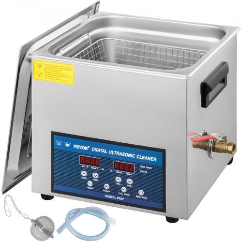 VEVOR Ultraschallreiniger 10L, Ultraschall Reinigungsgerät 260W , Zweifrequenz-Ultraschallreiniger, Schmuckreiniger Ultraschall Ultraschallreiniger