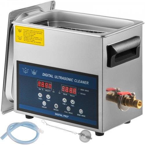 VEVOR Ultraschallreiniger 6L, Ultraschall Reinigungsgerät 220V, Zweifrequenz-Ultraschallreiniger Edelstahl, Digitaler Ultraschallreiniger