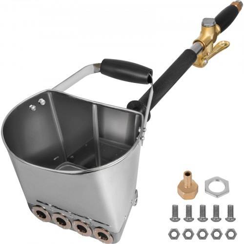 VEVOR Putzwerfer 4 Jet, 4,6 lb Berufswand Mörser Sprüher, Sprühpistole 35 x 20 x 25 cm, Silber Stuck-Sprühpistole 2,1 kg, für Wände Decken Zemen