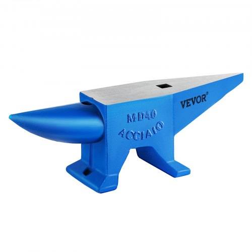 VEVOR Einzelhorn-Amboss Stahlamboss 39 kg, Schmiedestahlwerkzeuge Amboss mit rundem & quadratischem Loch, robuster Schmied, Juweliere, langlebiges