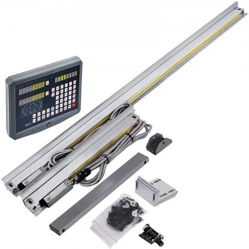 VEVOR 2 Achsen Digitalanzeige Linear Scale Hochpräzise, 220V Linearma_stab, 10 Fu_ Digital Display Linear Scale High Precision