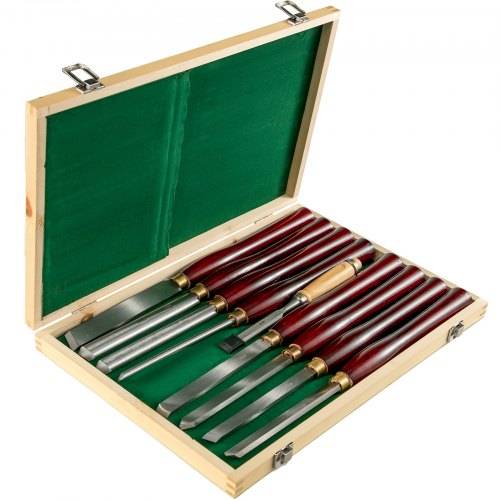 VEVOR Stechbeitel-Set, 8-teilig, Drehmei_el, 17 cm, Holzbearbeitungsmei_el, Holzmei_el, Drehwerkzeuge, Holzwerkzeugkasten für Holzschnitzerei