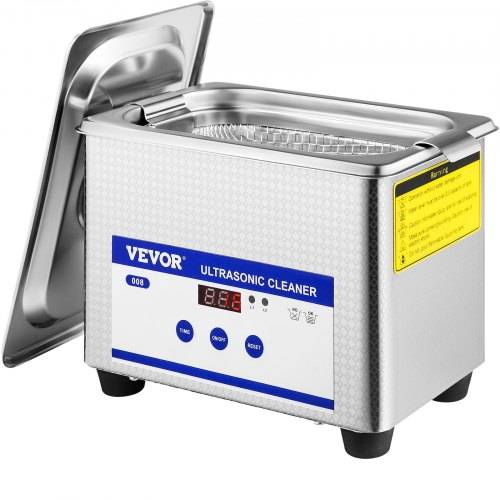 VEVOR Ultraschallreiniger 0,8 L, Ultraschall Reinigungsgerät 40 kHz, Schmuckreiniger Ultraschall 35 Watt, Digitaler Ultraschallreiniger mit