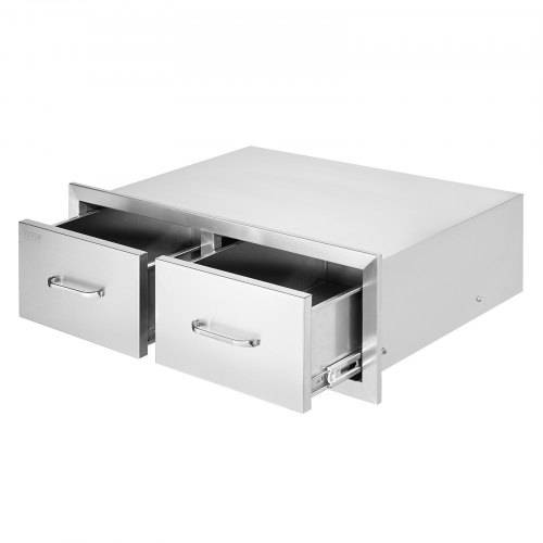 VEVOR 75 x 25 x 50cm Kamintür Doppelschicht Edelstahl BBQ Tür Vertikal BBQ Island Tür