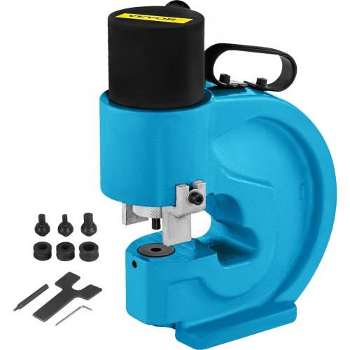 VEVOR Hydraulische Lochstanzwerkzeug 35T Hydraulic Knockout mit Metallplatten Punch Driver 4 Lochstanzwerkzeug Handpumpen-Kit 110 mm Kehle